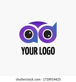 Plantilla de diseño del logotipo del vector animal para tiendas de mascotas,Diseño del logotipo de búho
