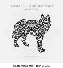 Animal Vector Mandala Line Art Style