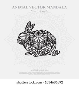 Animal Vector Mandala Line Art Style