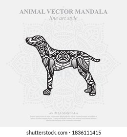 Animal Vector Mandala Line Art Style