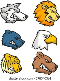 animal vector profile head logo
