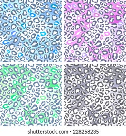 Animal vector seamless pattern set 