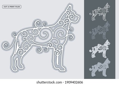 Animal Vector SVG 3D Layered, Eps 10