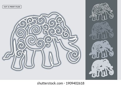 Animal Vector SVG 3D Layered, Eps 10