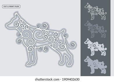 Tier Vector SVG 3D Layered, EPS10