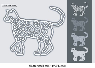 Animal Vector SVG 3D Layered, Eps 10