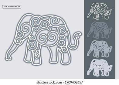 Animal Vector SVG 3D Layered, Eps 10