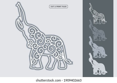 Animal Vector SVG 3D Layered, Eps 10