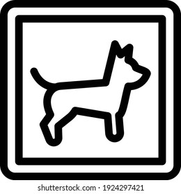 icono de línea delgada de vector animal