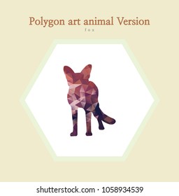 Animal version of polygon art. This time it is an fox.