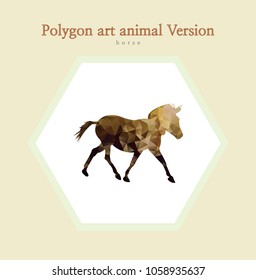 Animal version of polygon art. This time it is an horse.