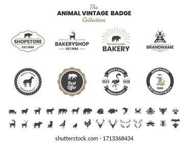 Animal Vintage Vector for banner, poster, flyer