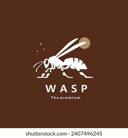 animal wasp natural logo vector icon silhouette retro hipster