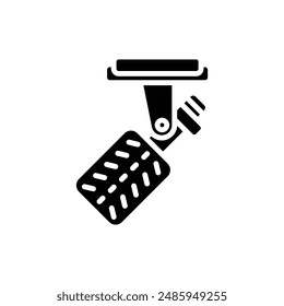 Animal Welfare Brush Filled Icon Vector Illustration