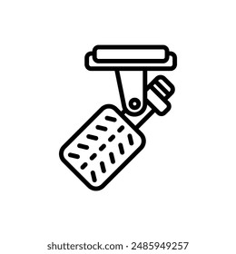 Animal Welfare Brush Outline Icon Vector Illustration