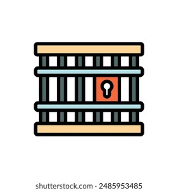 Ilustración vectorial de iconos de jaula de bienestar animal