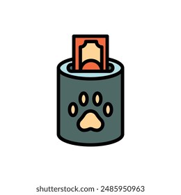Icono de donación de bienestar animal Ilustración vectorial