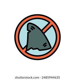 Animal Welfare Fins Icon Vector Illustration