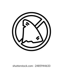 Animal Welfare Fins Outline Icon Vector Illustration