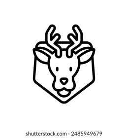 Animal Welfare Hunting Trophy Outline Icon Vector Illustration