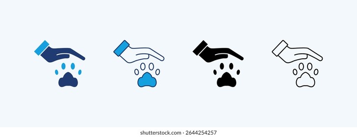Animal Welfare Icon Set Multiple Style Collection