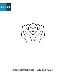 Animal welfare outline icon Vector illustration