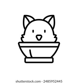 Animal Welfare Savior Outline Icon Vector Illustration