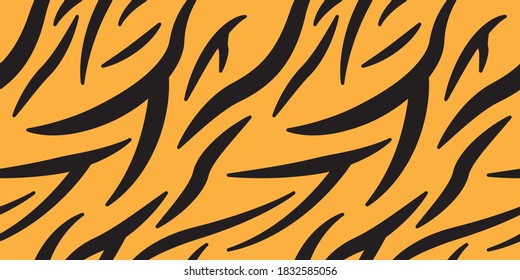 Animal (wild cat) Seamless pattern, Bengal tiger skin pattern background .	
