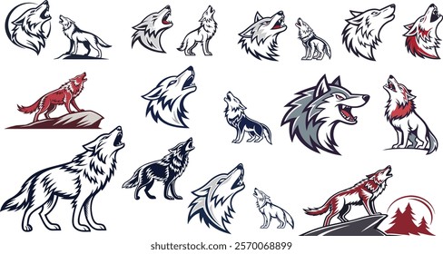 animal, wild, dog, silhouette, tattoo, face, abstract, black, wolf, nature, art, wildlife, graphic, emblem, design, white, head, isolated, mascot, template, fox, business, modern, icon, concept, logo