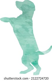 animal wild dog watercolor  vector