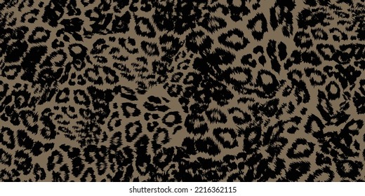 Animal wild fashion style. Leopard repeatable texture design for fabric prints. Vector seamless pattern