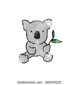 Animal Wild Koala Cartoon Drawing Stamp