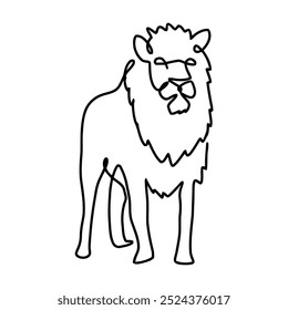 Animal vida selvagem ilustração design arte desenho mão mono linha monocromática vetor ícone logotipo decorativo