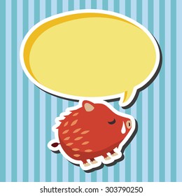 Animal wild pig cartoon