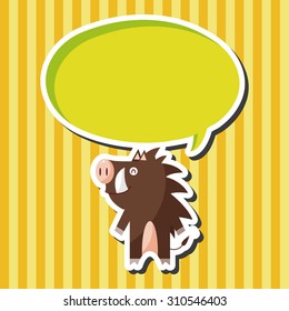 animal wild pig cartoon theme elements