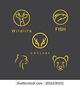 Animal wildlife zoo illustration logo design