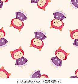 animal winter cartoon , cartoon seamless pattern background