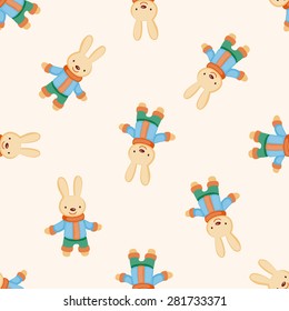 animal winter cartoon , cartoon seamless pattern background
