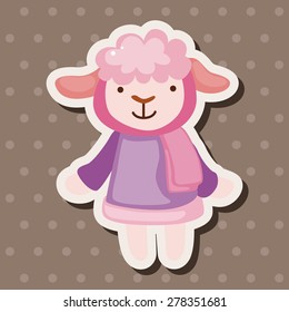 animal winter cartoon theme elements