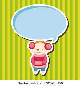 animal winter cartoon theme elements
