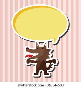 animal wolf cartoon theme elements