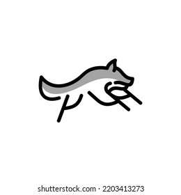 Animal Wolf Line Logo Design