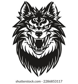 Logo de la mascota del lobo animal para fútbol, baloncesto, lacrosía, béisbol, hockey, equipo de fútbol
