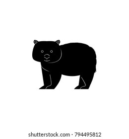 animal Wombat icon. Elements of the fauna of Australia icon. Premium quality graphic design icon. Baby Sign, icon for websites, web design, mobile on white background