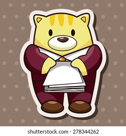 animal worker cartoon theme elements