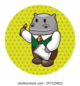 animal worker cartoon theme elements