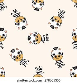 animal zebra cartoon, cartoon seamless pattern background