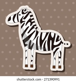 animal zebra cartoon theme elements