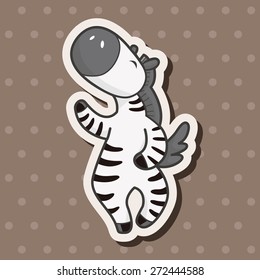 animal zebra cartoon theme elements