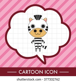animal zebra cartoon theme elements
